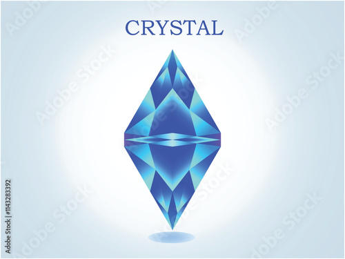 Art & Illustration crystal or blue diamond