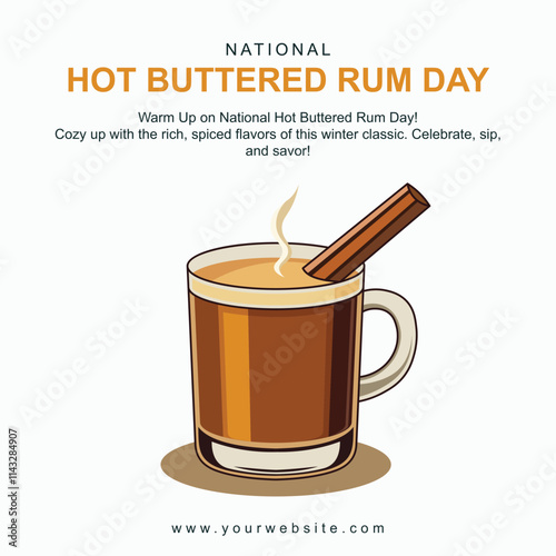 National Hot Buttered Rum Day background.