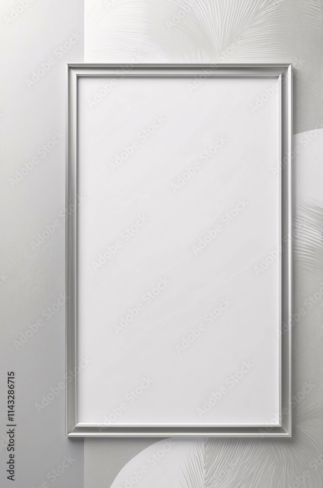 Stylish White Photo Frame Featuring Gypsum Abstract Design Accent for Contemporary Interiors Stylish White Photo Frame Featuring Gypsum Abstract Design Accent for Contemporary Interiors