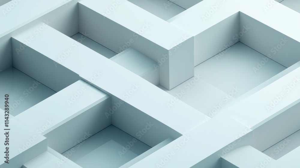 Fototapeta premium Abstract 3D maze design.