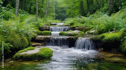 Beautiful Waterfall in Nature