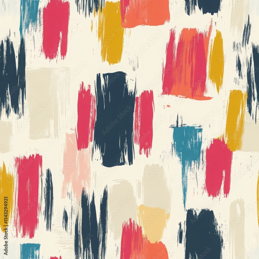 Naklejka premium Vibrant Abstract Brush Stroke Pattern Design