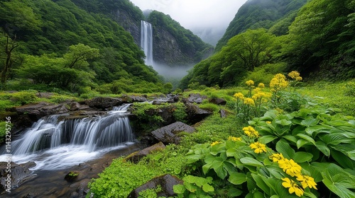 Majestic Forest Waterfall Retreat