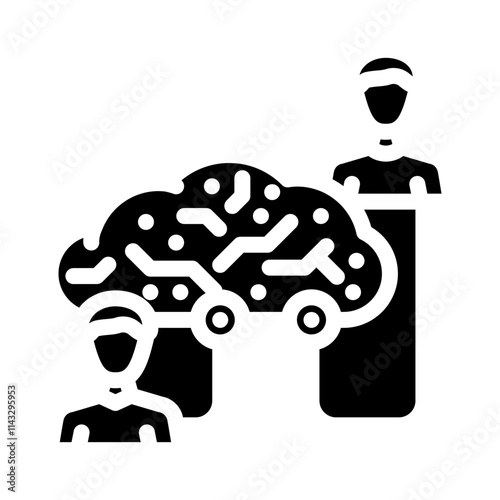 collaboration cloud computing glyph icon vector. collaboration cloud computing sign. isolated symbol illustration