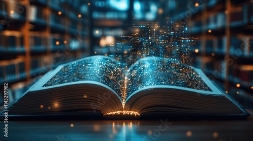 Wallpaper Mural Book Digitization: transforming pages, digital data flow, educational technology, seamless integration, tech-driven learning, content conversion, innovative education, digital advancement. Torontodigital.ca