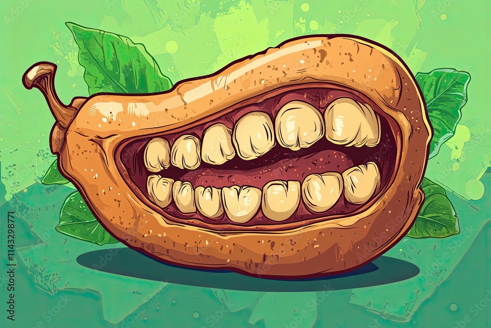 A Pear With A Surprising Grinning Mouth A Pear With A Surprising Grinning Mouth