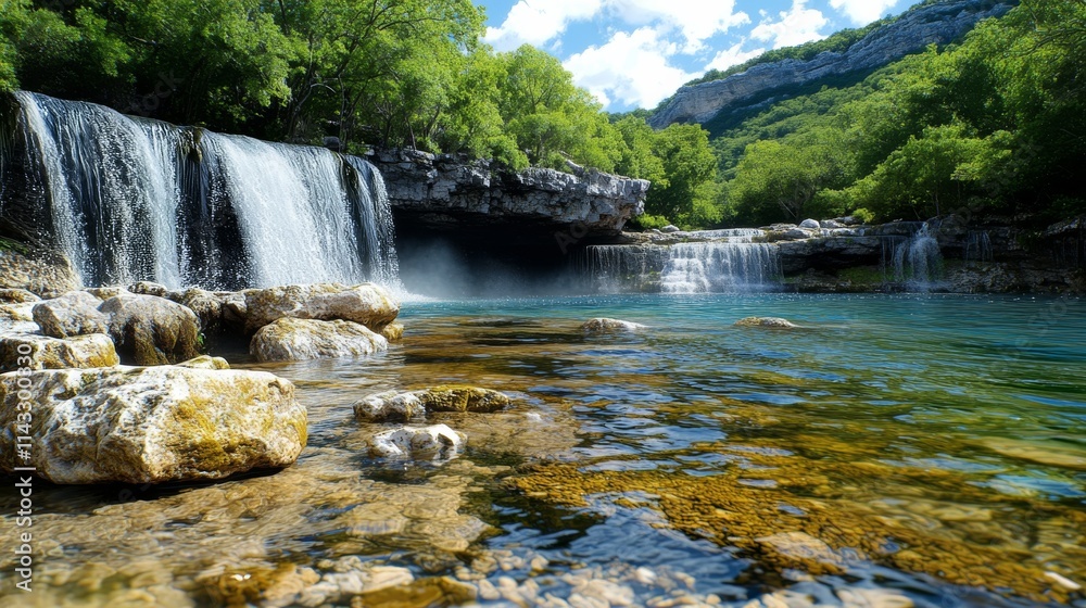 Fototapeta premium Beautiful Waterfall in Nature