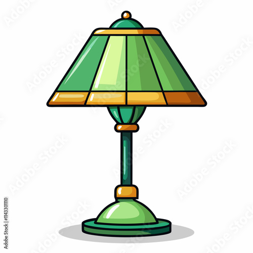 colorful illustration of a table lamp