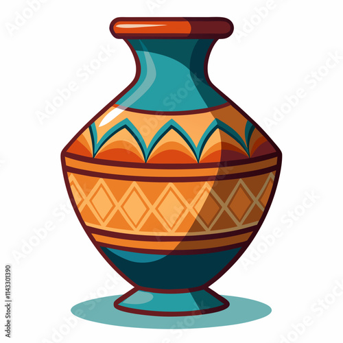 colorful illustration of a vase