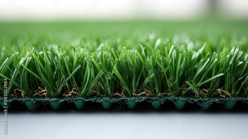 Close-up of artificial grass turf showing texture and backing. Close-up of artificial grass turf showing texture and backing.