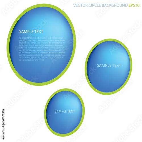 Circle blue space for text design