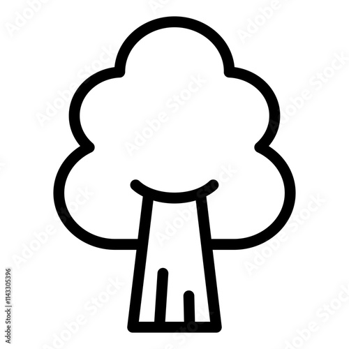 Tree outline icon for forestry and environmental conservation