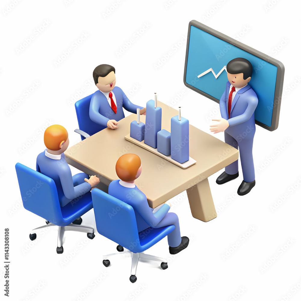 Executives Analyzing Profit Loss Forecasts in Boardroom with Large Screens and Ample Copy Space on Left Executives Analyzing Profit Loss Forecasts in Boardroom with Large Screens and Ample Copy Space on Left