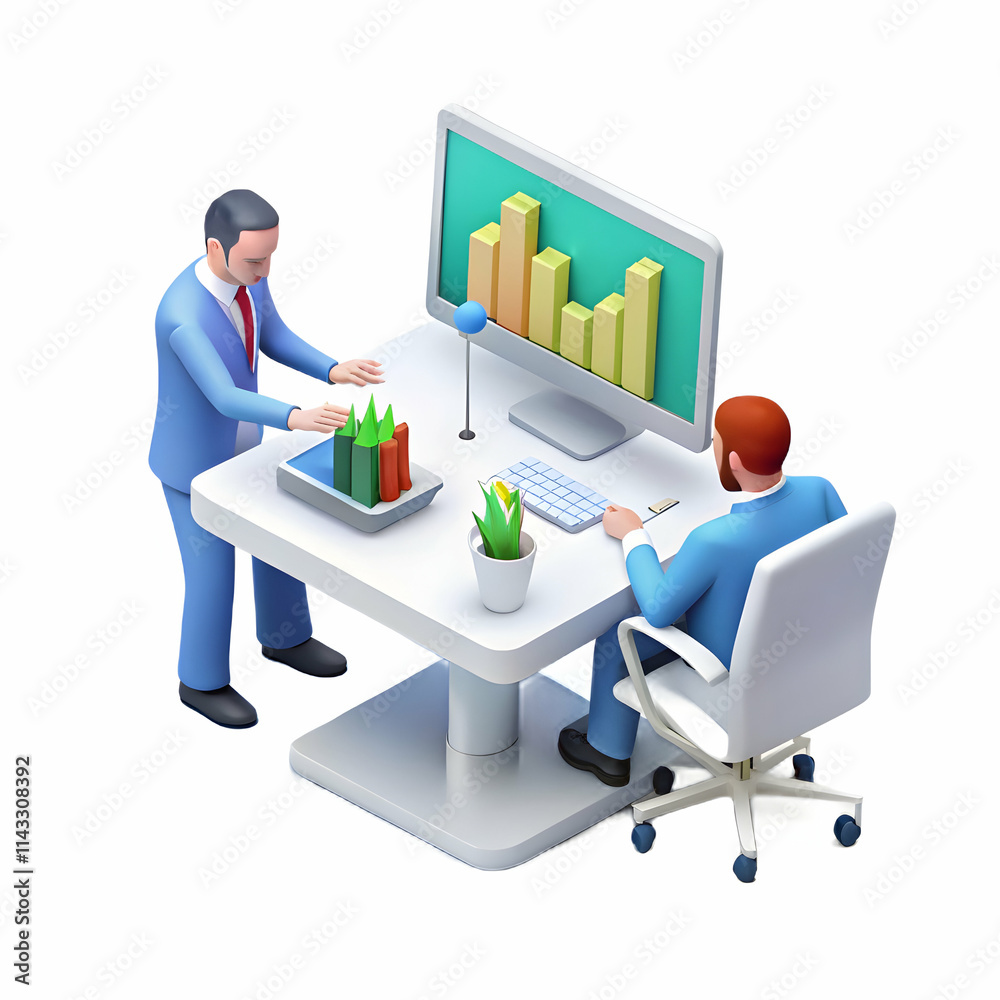 Analysts Conducting Risk Reward Investment Analysis in Modern Office with Charts and Ample Copy Space Analysts Conducting Risk Reward Investment Analysis in Modern Office with Charts and Ample Copy Space