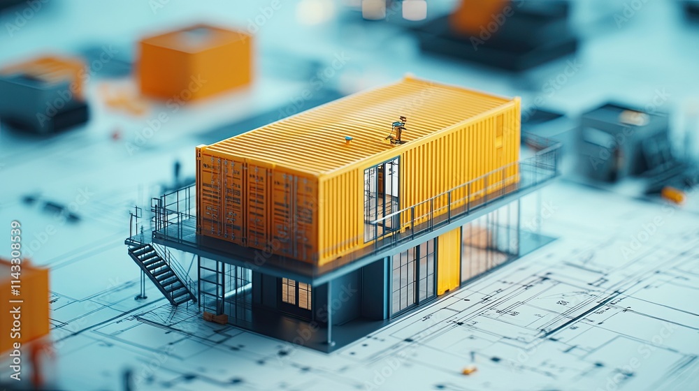 Elevated Living: A Volumetric Study of a Multi-Level Container Home Elevated Living: A Volumetric Study of a Multi-Level Container Home