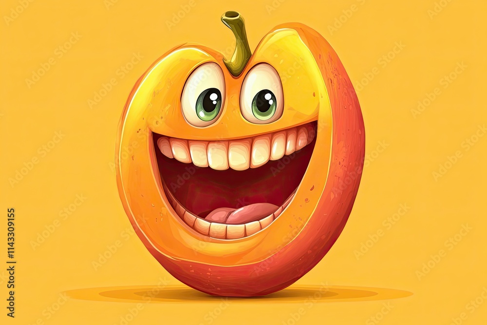 A Happy Smiling Mango Character Illustration A Happy Smiling Mango Character Illustration