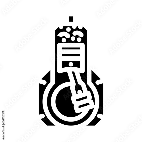 internal combustion engine industry glyph icon vector. internal combustion engine industry sign. isolated symbol illustration