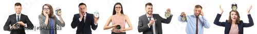 Set of business people with...