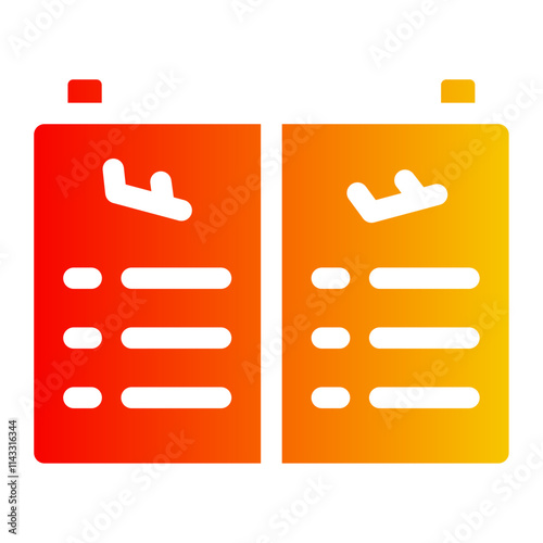 timetable gradient icon