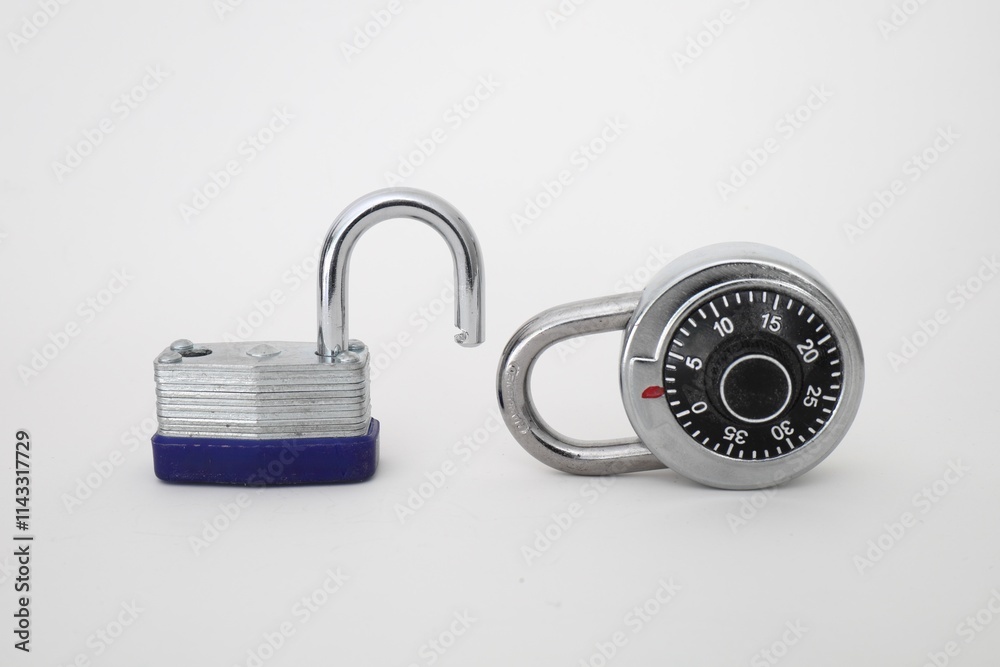 Open Padlock on white background Open Padlock on white background