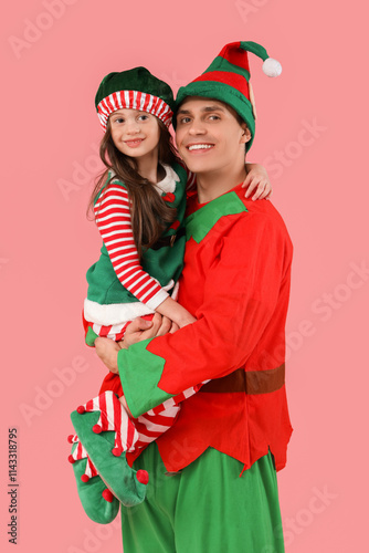 Happy father and daughter i...