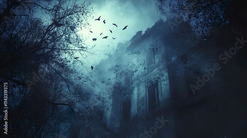 Haunted House at Night: A Spooky Gothic Mystery photo