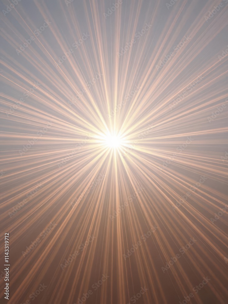 Obraz premium Dynamic sunburst, radiant light beams, effect, heaven