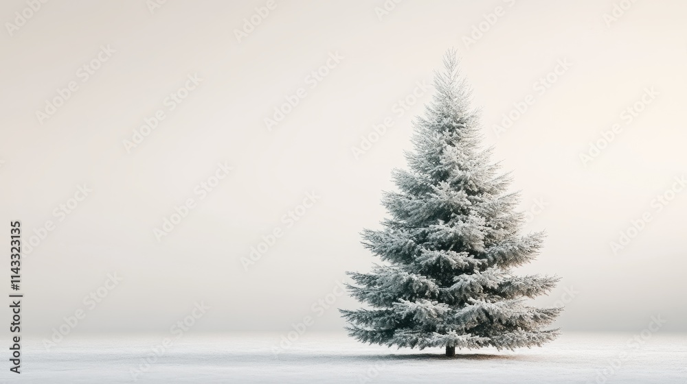 Christmas tree on a white background. generative ai Christmas tree on a white background. generative ai