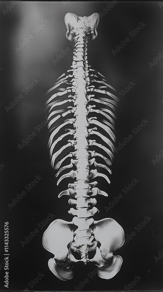 Fototapeta premium Spine Alignment and Vertebrae Overview