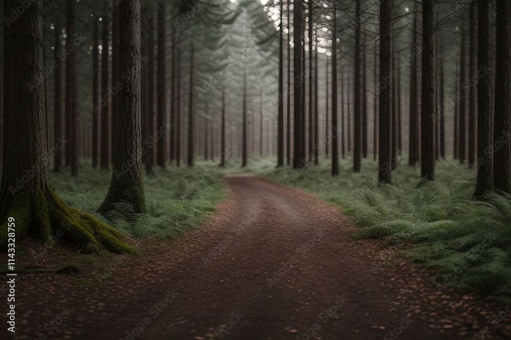 Naklejka premium Forest with path background