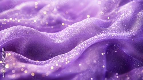 Purple Glitter Fabric with Sparkling Texture