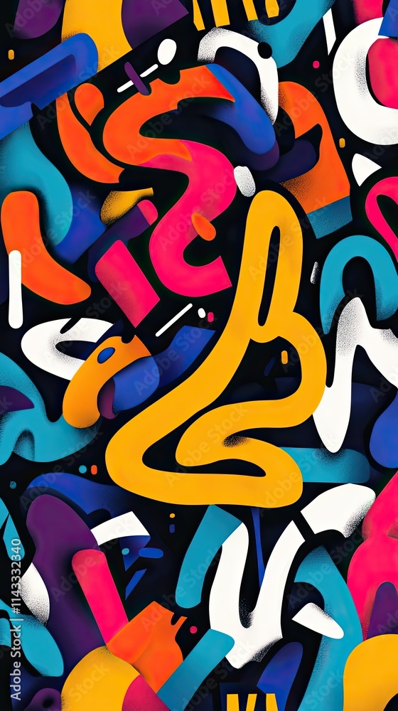 Obraz premium Abstract Colorful Shapes Modern Art Design