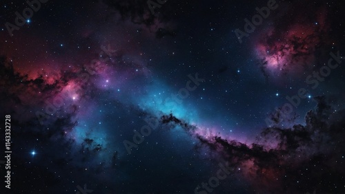 Space galaxy night sky purple and blue background