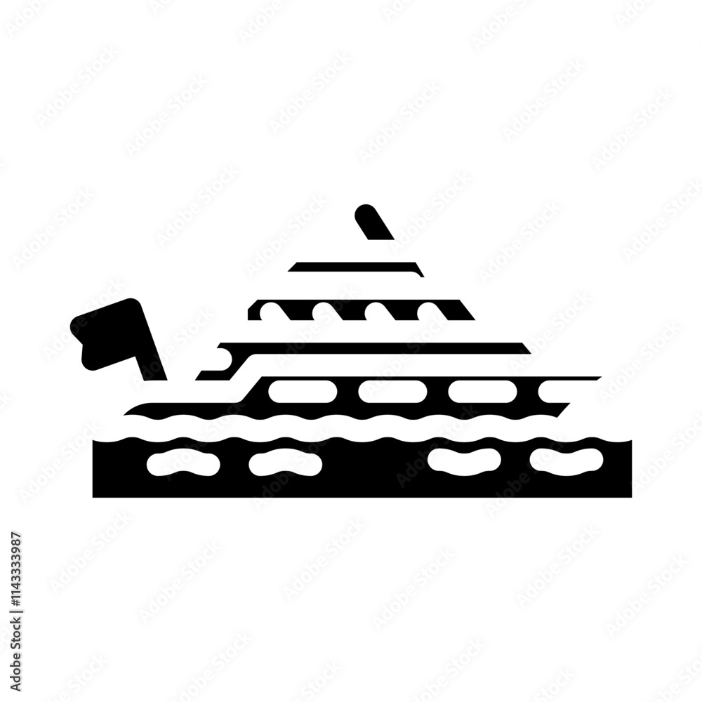 superyacht ship transport marine glyph icon vector. superyacht ship transport marine sign. isolated symbol illustration superyacht ship transport marine glyph icon vector. superyacht ship transport marine sign. isolated symbol illustration