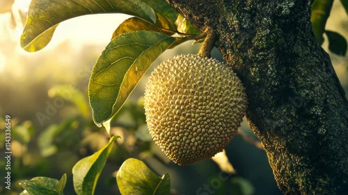 Sunrise Jackfruit: A Golden Hour Capture