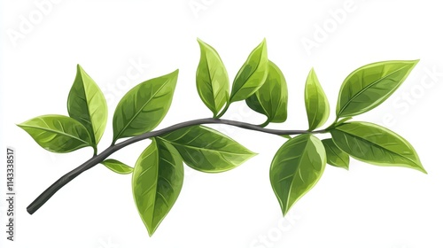 Green tea leaf plant herbs tree.