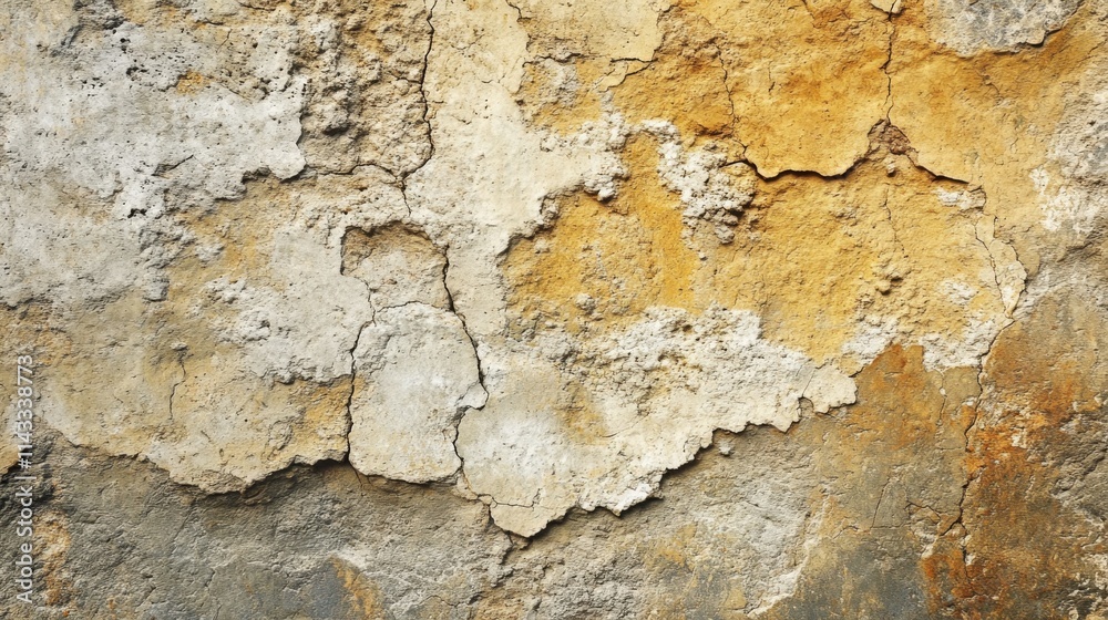 Obraz premium Weathered Wall Texture Shows Age and Decay