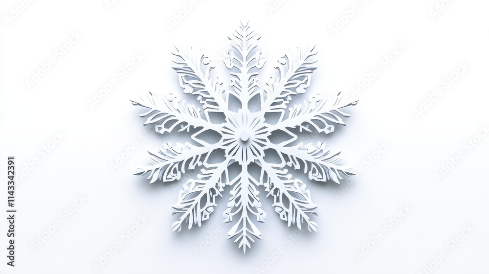 Snowflake logo icon pattern white white background. Snowflake logo icon pattern white white background.