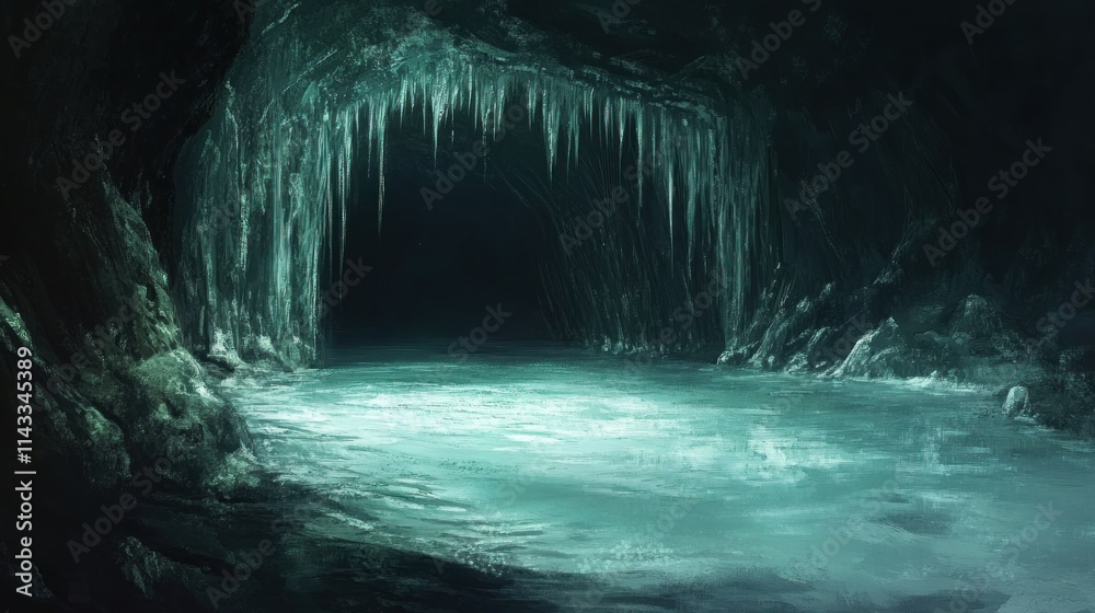 Mysterious Ice Cave Entrance Mysterious Ice Cave Entrance
