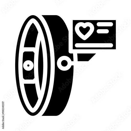 smart ring wearable glyph icon vector. smart ring wearable sign. isolated symbol illustration