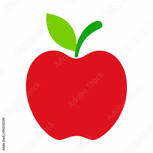 red apple isolated on white