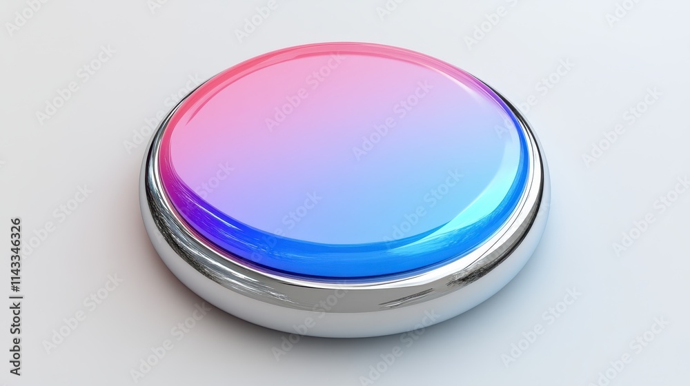 Glossy 3D button design isolated on white, ideal for UI or app development projects. Glossy 3D button design isolated on white, ideal for UI or app development projects.