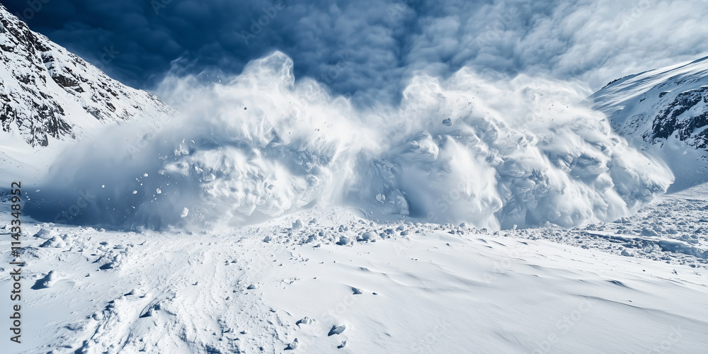 Obraz premium avalanche in the mountains