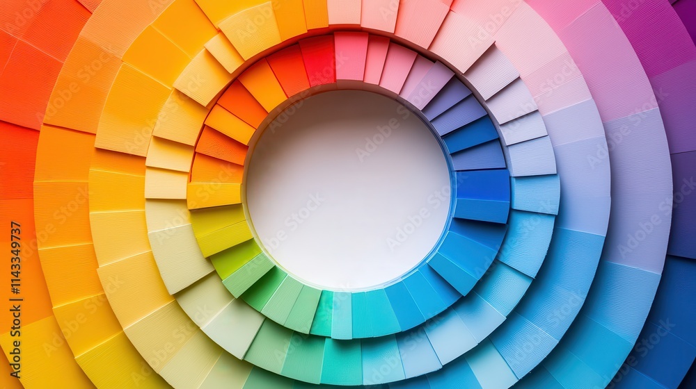 Obraz premium Technology equipment rainbow circle.