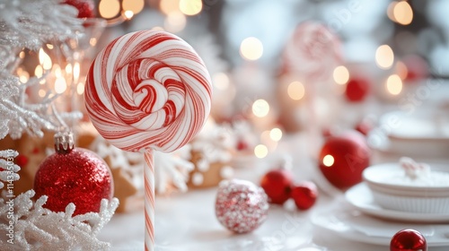 Winter Wonderland with Lollipop and Gingerbread Centerpiece