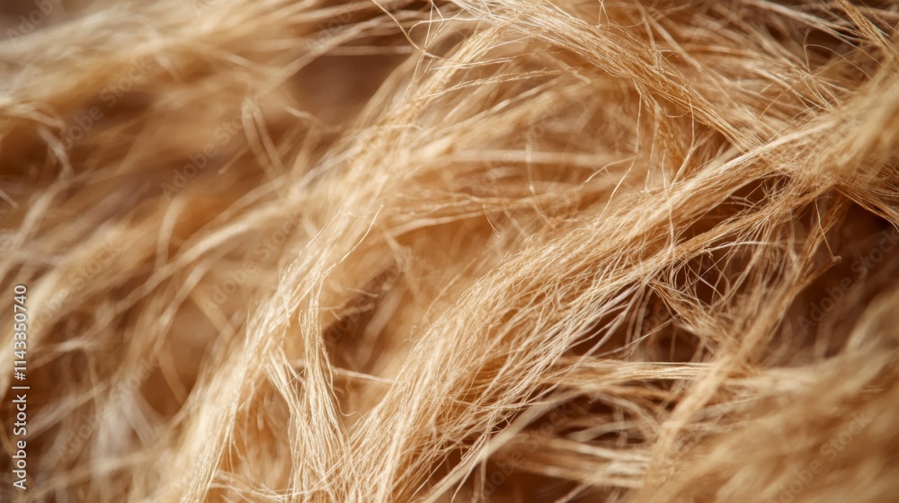 Obraz premium Close Up of Light Brown Natural Fibers