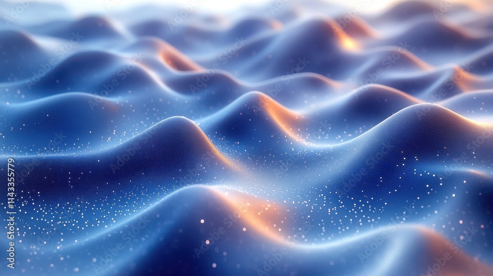 Obraz premium abstract 3d render animation of surface with waves modern background design seamless looped vide