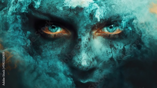 Mystical Face: A Dark Fantasy Portrait photo