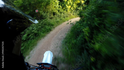 Enduro bike rider POV photo