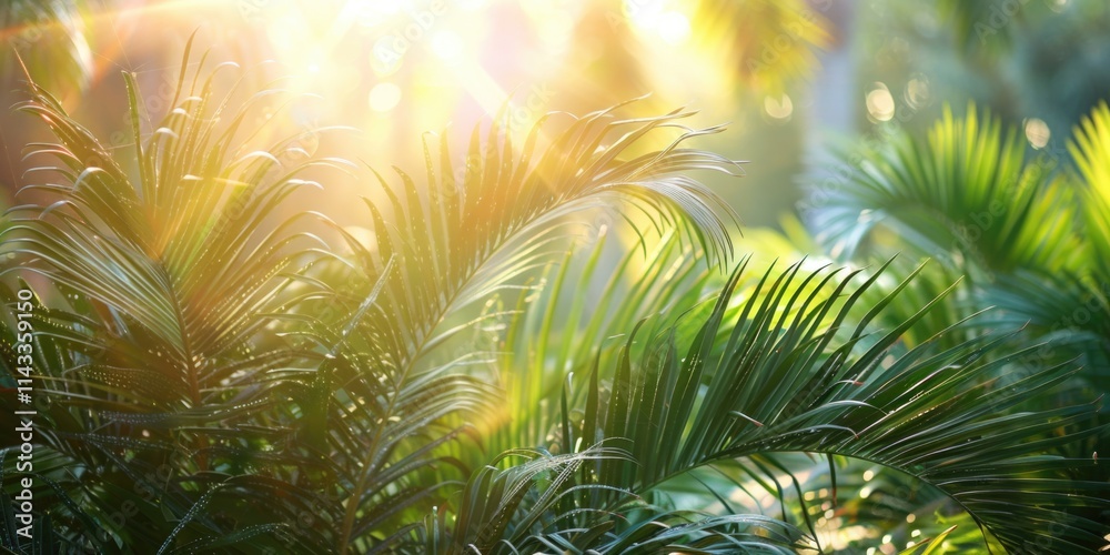 Cycas plants leaf soft sunlight